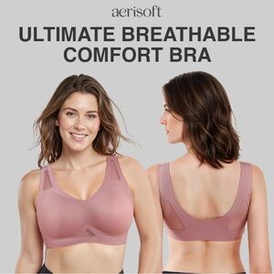 NWT Aerisoft Lightweight Comfort Bra Light Pink Size 4XL 02-0022